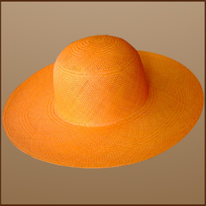 Sombrero de Panamá Brisa Naranja para mujer