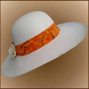 Sombrero de Panamá Brisa Blanco para mujer