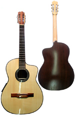 Guitare electroacoustique en bois de Jacarnad