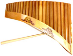 Flauta de Pan Nai de Balsamo - 22 tubos con incrustacion