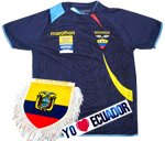Alternative Ecuador Soccer Team Jersey, small flag and Stickers