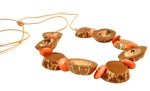 Tagua and Coconut Necklace - Medals