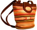 Purse - Pancho fabric with leather 1