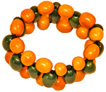 Tagua Bracelet - Olive and perl 2