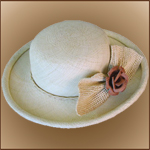 Sombrero de Panam Bully Natural Adornado para mujer