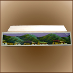 Panama Hat Raft Wood Box painted by hand 2