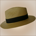 Panama Cuenca Hat - Plantation (Ausin) Light Brown, for men (Grade 3-4)