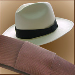Chapeau de Panama Cuenca (7-8) et Ruban Standar - Marron