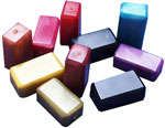 Pieces of Tagua  Color rectangle of 17mm