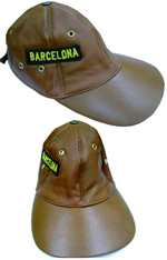 Brown Leather Cap - Barcelona Sporting Club