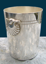 Shell silver plated glass