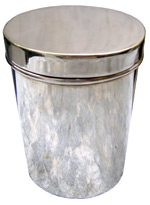 Silver plated cilindric tabaco holder